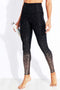 Sport Legging zwart met gouden spots. Lagere tailleband.