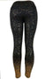 Sport Legging zwart met gouden spots. Lagere tailleband.