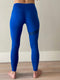 Sportlegging, yoga legging in helder blauw met 2 diagonale strepen