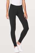 Sport broek of yoga broek in zwart met hoge taille