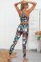 Sportlegging, yoga legging in bloemenprint design