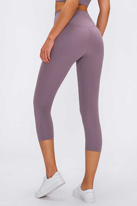 7/8 Sports / Yoga legging with high waist oud lila