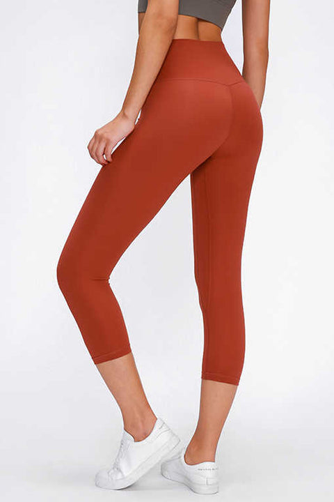 High-Waisted  7/8 Sport / Yoga legging steen rood