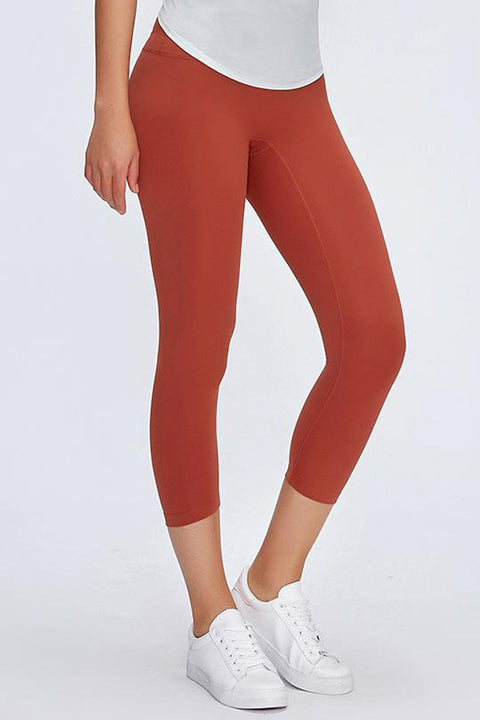 High-Waisted  7/8 Sport / Yoga legging steen rood