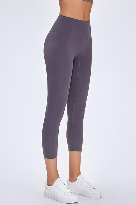 High-Waisted  7/8 Sport / Yoga legging taupe gray