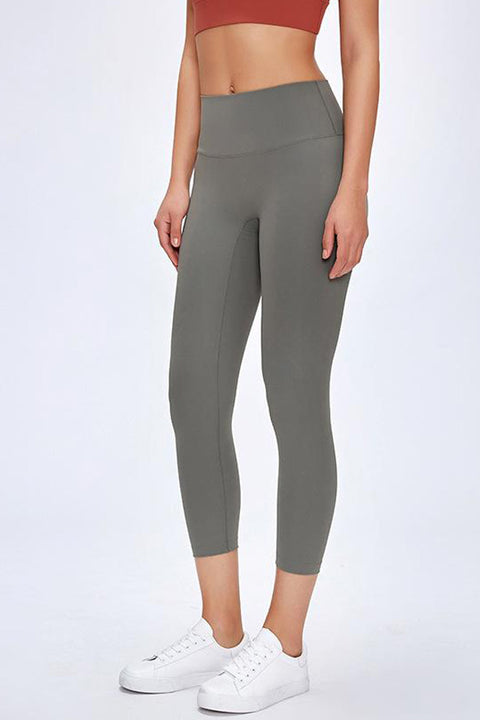 High-Waisted  7/8 Sportlegging / Yoga legging olijf / grijsgroen