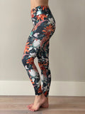 Sportlegging, yoga legging in bloemenprint design